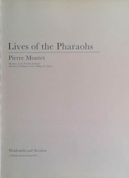 Lives of the Pharaohs | 9999903435891 | Pierre Montet