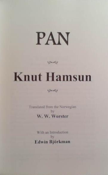 Pan | 9999903525325 | Knut Hamsun