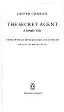 The secret agent | 9999902712573 | Joseph Conrad; edited with an introduction and notes by Martin Seymour-Smith