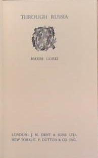 Through Russia | 9999903317500 | Maxim Gorki