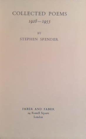 Collected Poems 1928-1953 | 9999903408680 | Stephen Spender