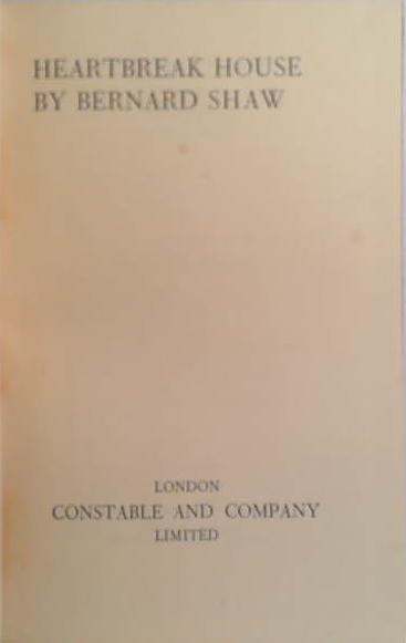 Heartbreak House, Great Catherine, Playlets of the War | 9999900250855 | Shaw, George Bernard