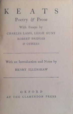 Keats: Poetry and Prose | 9999903494751 | Keats