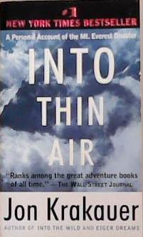 Into Thin Air: A Personal Account of the Mt. Everest Disaster | 9999903327806 | Krakauer, Jon