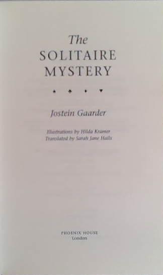 Solitaire Mystery | 9999903433644 | Gaarder, Jostein