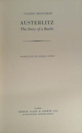 Austerlitz | 9999903406389 | Claude Manceron