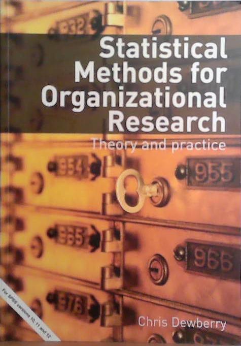 Statistical Methods for Organizational Research: Theory and Practice | 9999903527411 | Chris Dewberry
