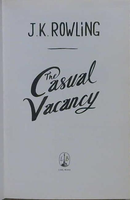 Casual Vacancy | 9999903415060 | Rowling, J.K.