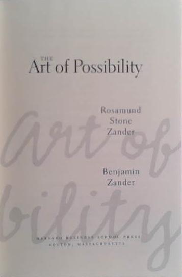 The Art of Possibility | 9999903475347 | Rosamund Stone Zander Benjamin Zander