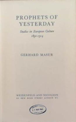 Prophets of Yesterday | 9999903369813 | Gerhard Masur