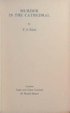 Murder in the Cathedral | 9999903396574 | T.S. Eliot