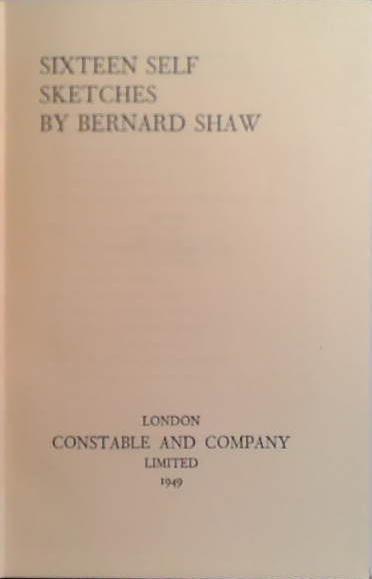 Sixteen Self Sketches | 9999900250886 | Shaw, George Bernard
