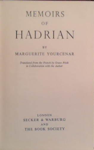Memoirs of Hadrian | 9999903524533 | Margueritte Yourcenar