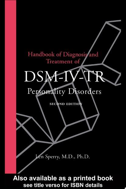 Handbook of Diagnosis and Treatment of DSM-IV-TR Personality Disorders | 9999903521457 | Len Sperry