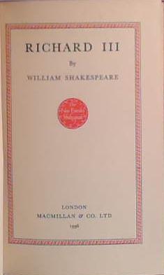 Richard III | 9999903423928 | Shakespeare