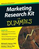 Marketing Research Kit For Dummies | 9999903101017 | Michael Hyman Jeremy Sierra