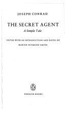 The secret agent | 9999902712573 | Joseph Conrad; edited with an introduction and notes by Martin Seymour-Smith