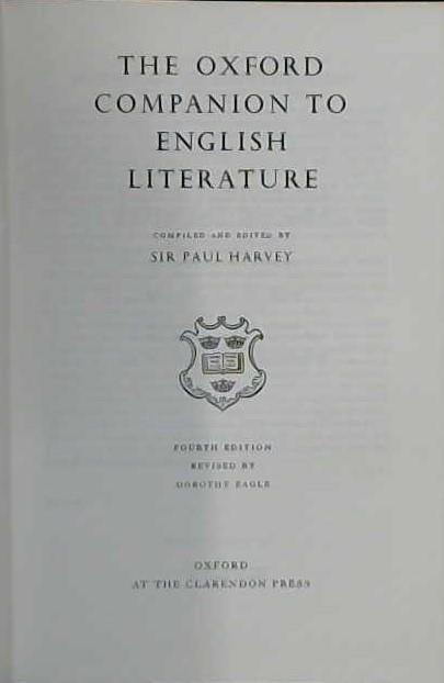 The Oxford Companion to English Literature | 9999902957783 | Dorothy Eagle