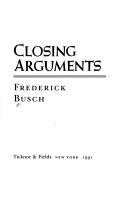 Closing Arguments | 9999902497562 | Frederick Busch