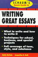 Schaum's Quick Guide to Writing Great Essays | 9999902483428 | Molly McClain Jacqueline Roth