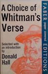 A Choice of Whitman's Verse | 9999903513995 | Walt Whitman