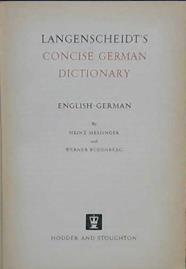Langenscheidt's Concise German Dictionary | 9999902941454