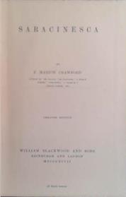 Saracinesca | 9999903489825 | F. Marion Crawford