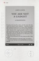 You Are Not A Gadget | 9999902744857 | Lanier, Jaron