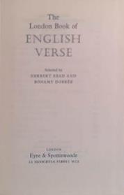 The London Book of English Verse | 9999903465706 | Read and Dobrée