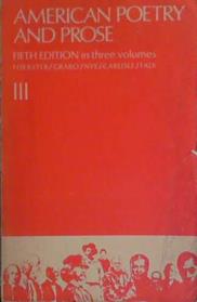 American Poetry and Prose III | 9999903460657 | Foerster