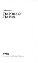 THE NAME OF THE ROSE | 9999902465158 | WILLIAM WEAVER (TRANSLATOR) UMBERTO ECO,