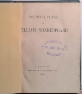 Doubtful Plays | 9999903528371 | Shakespeare