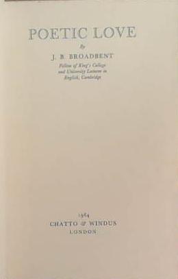 Poetic Love | 9999903290971 | J.B. Broadbent