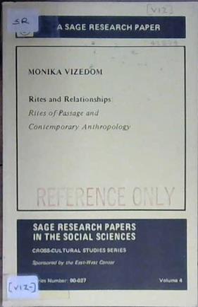 Rites and Relationships | 9999903037415 | Vizedom, Monika