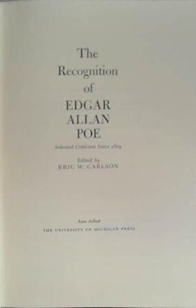 The Recognition of Edgar Allan Poe | 9999903407119 | Carlson