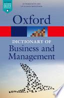 A Dictionary of Business and Management | 9999903389781 | Jonathan Law