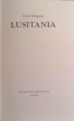 Lusitania | 9999903465744 | Colin Simpson