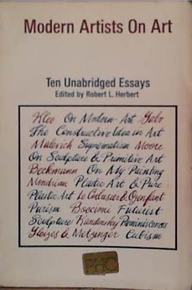 Modern Artists on Art | 9999903482444 | Robert L. Herbert