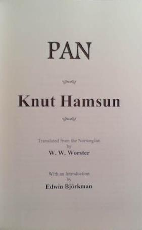 Pan | 9999903525325 | Knut Hamsun
