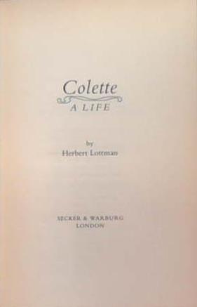 Colette | 9999903279785 | Herbert Lottman
