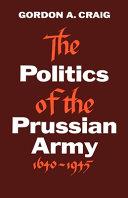 The Politics of the Prussian Army 1640-1945 | 9999903387107 | Gordon Alexander Craig