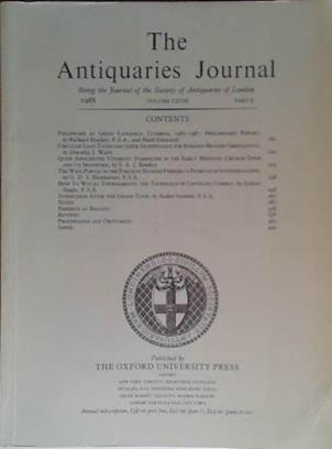 The Antiquaries Journal LXVIII | 9999903475071