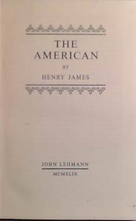 The American | 9999903410089 | Henry James