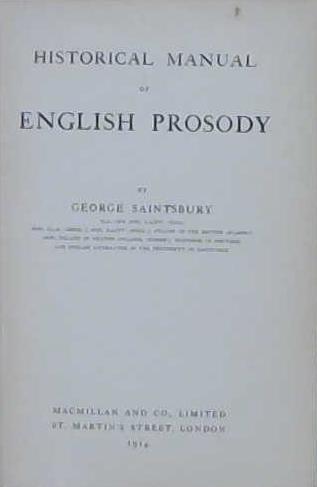 Manual of English Prosody | 9999903166870 | George Saintsbury