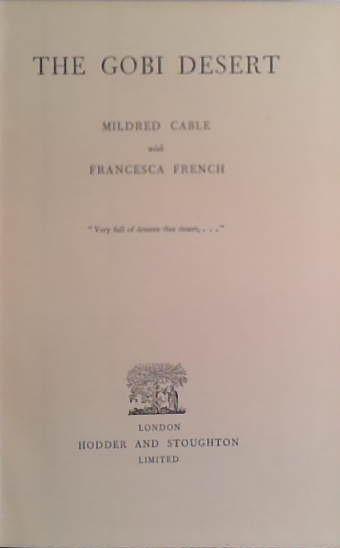The Gobi Desert | 9999903410843 | Mildred Cable with Francesca French
