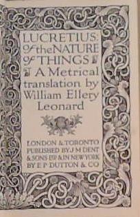 Of the Nature of Things | 9999903376408 | Lucretius
